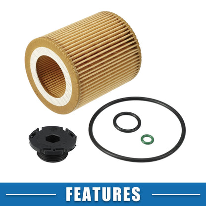 Engine Oil Filter Set with O Ring for BMW 325i (2006-2013)