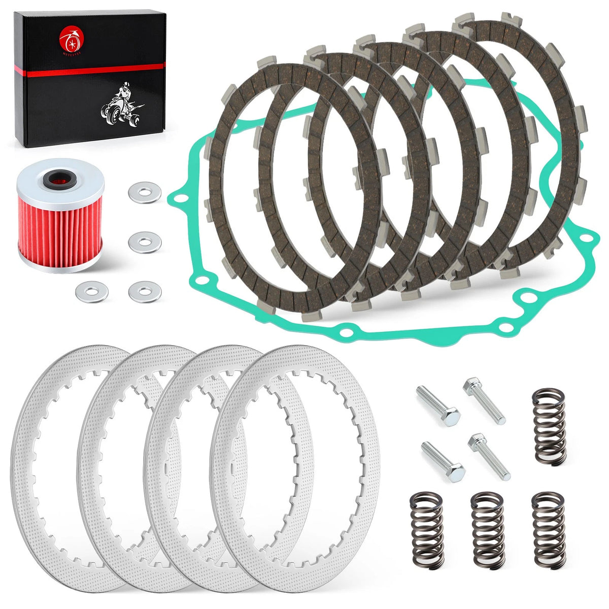 Clutch Friction Plate Kit for Kawasaki Ninja 250R EX250J (2008–2012)