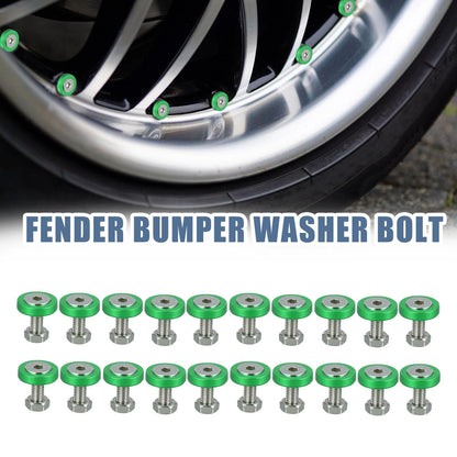 20 x M6 Fender Bumper Washer Bolt Nuts for Motorcycle Car