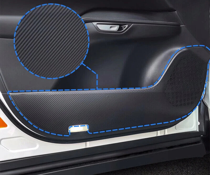 4x Inner Door Anti-Kick Carbon Fiber Leather for Lexus RX 350 (2023–2025)