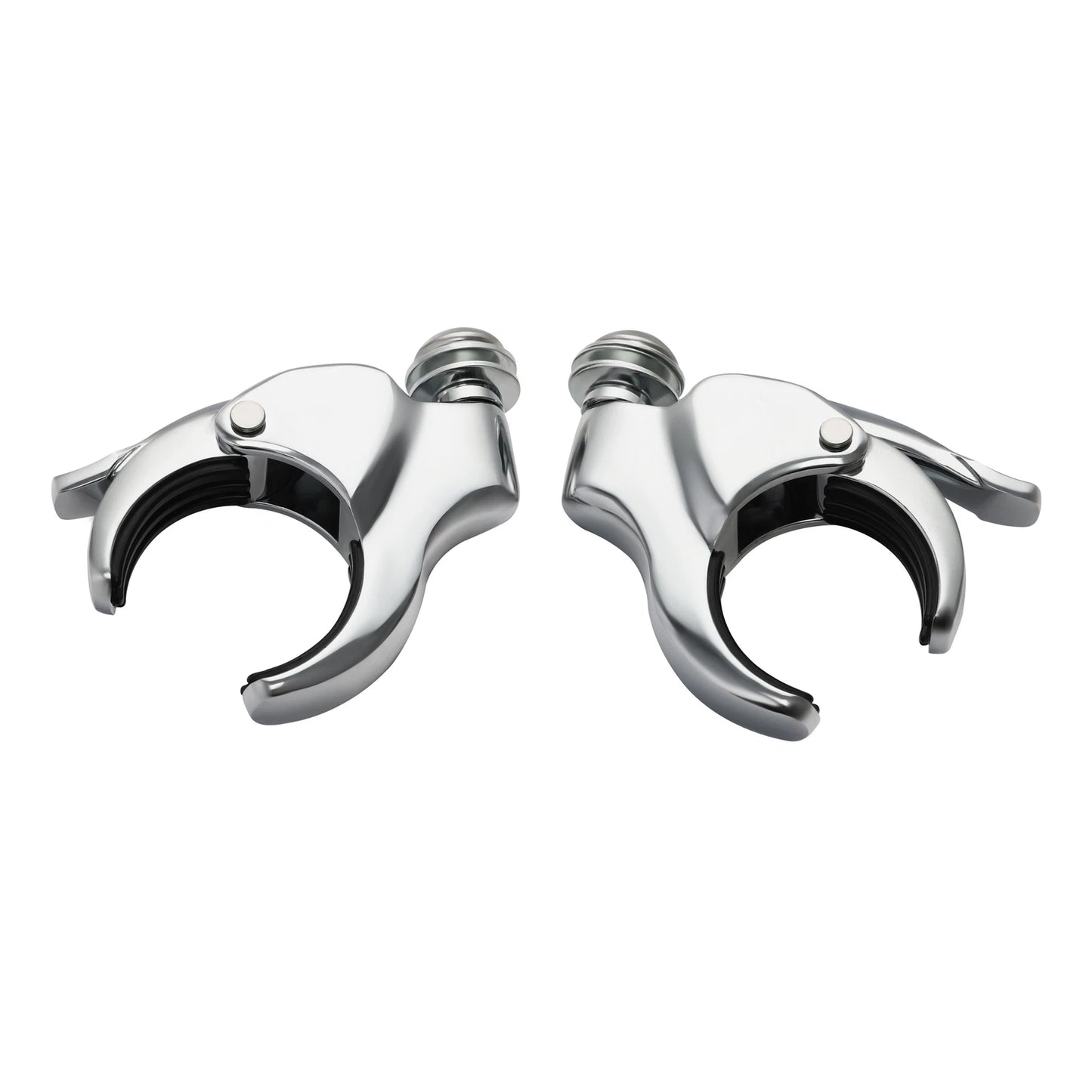 49mm Windshield Clamps for Harley Fat Bob 2018-2025 Chrome