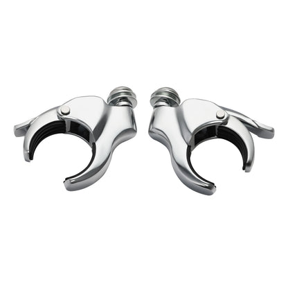 49mm Windshield Clamps for Harley Fat Bob 2018-2025 Chrome