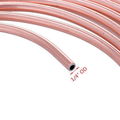 25ft Brake Line Tubing Kit 1/4" OD Steel Copper Nickel for Car (Various Years)