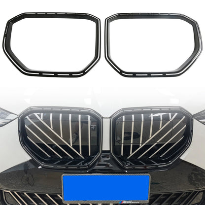 2PCS Black Front Bumper Grille Frame Cover Trim For BMW X3 G45 (2025–2026)