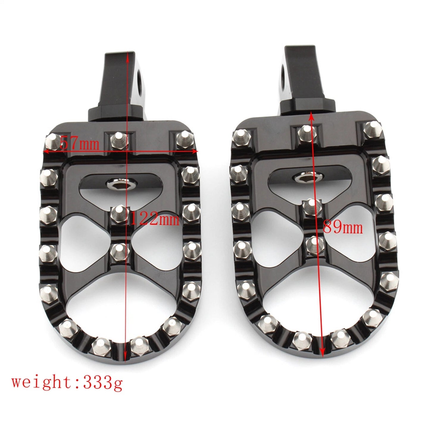 Wide Black Driver Footpegs Kit for BMW R18 Classic (2020 - Present)