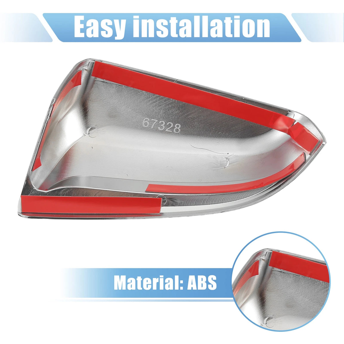 1 Pair Chrome Plated Top Half Mirror Cover for Chevrolet Malibu