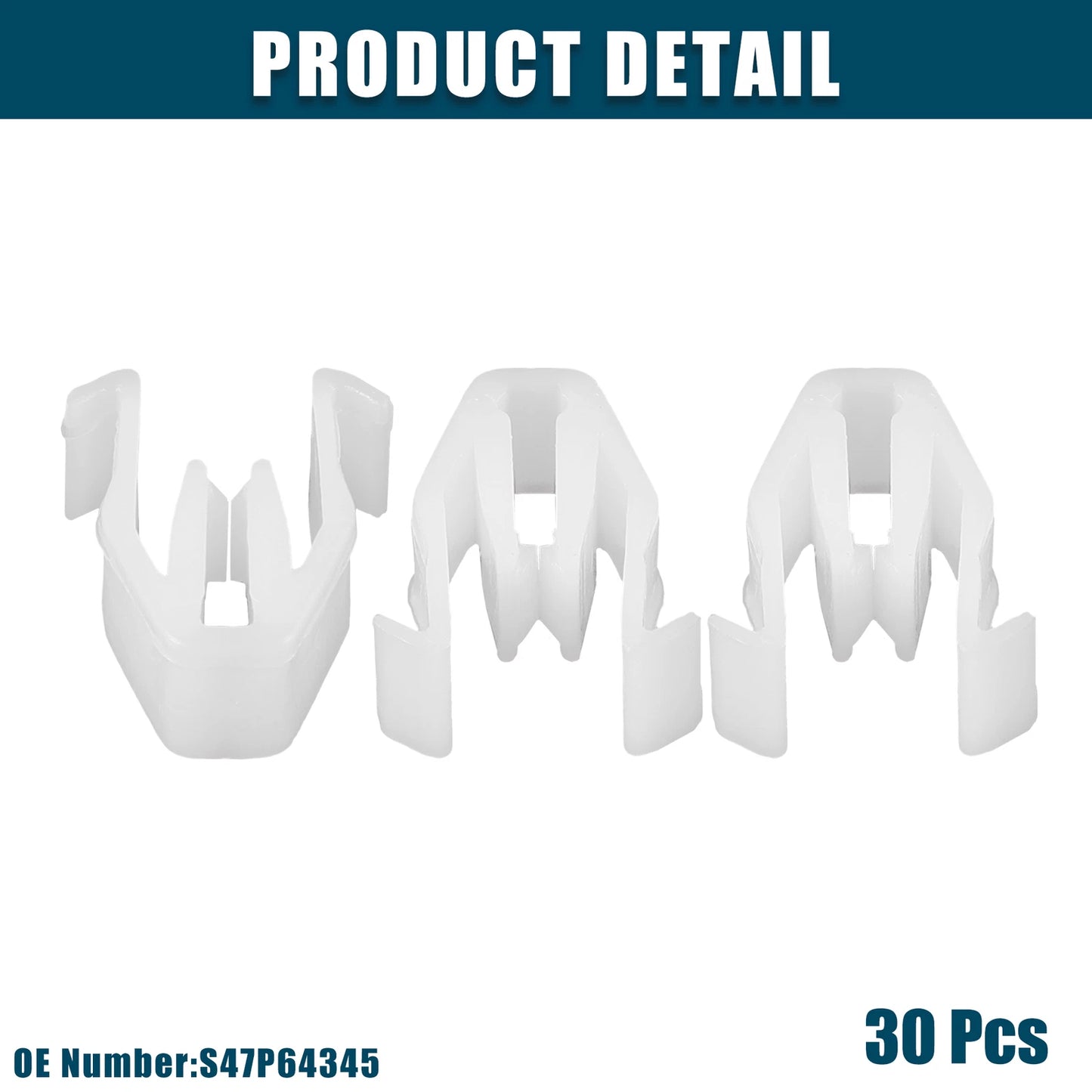 30 x White Interior Trim Retainer Clips for Mitsubishi