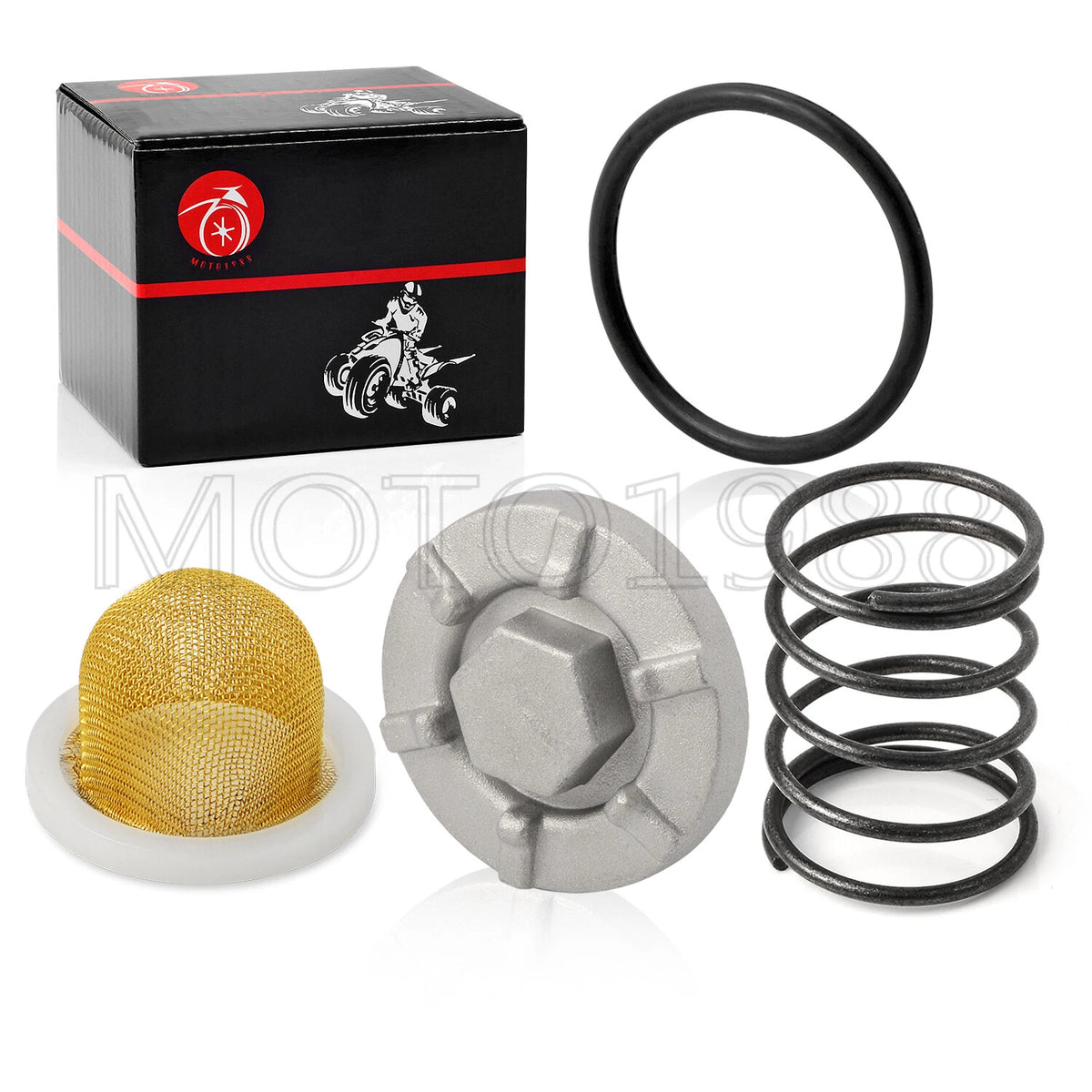 Oil Drain Plug & OIL STRAINER Spring O-RING for YAMAHA Grizzly (1998–2014)