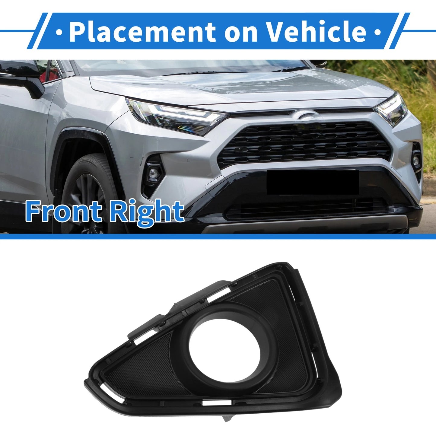 Front Right Fog Light Grill for Toyota Rav4 (2016-2019)