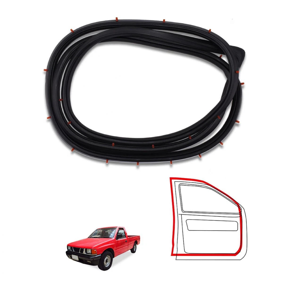 Door Rubber Seal Weatherstrip Front LH Fits Isuzu TFR Holden Pickup 1989-02 D09