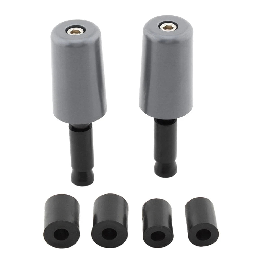 2 x Universal Handlebar Hand Grips & End Caps for Motorcycle (No Year)