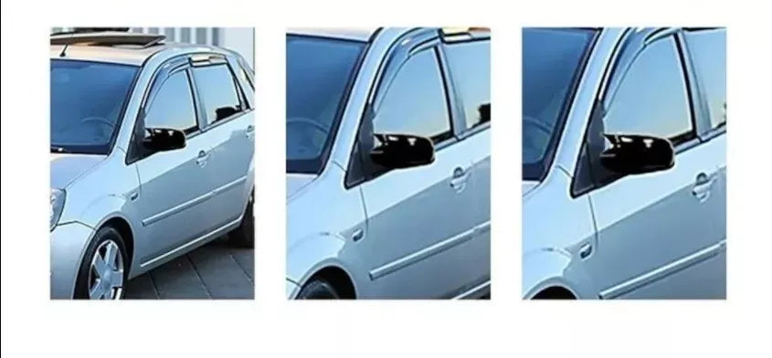 Side View Mirror Covers for Ford Fiesta MK5 (2006-2008) 2 Piece Gloss Black