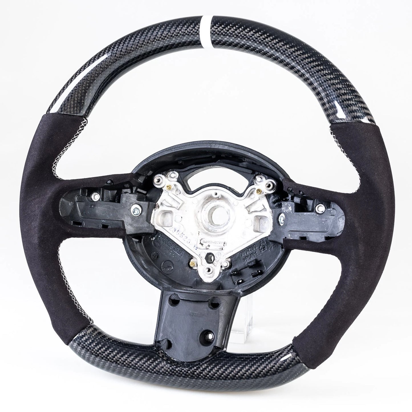 Carbon Flat Bottom 3 Spoke Suede Steering Wheel for Mini R50 R52 R53 (02-08)