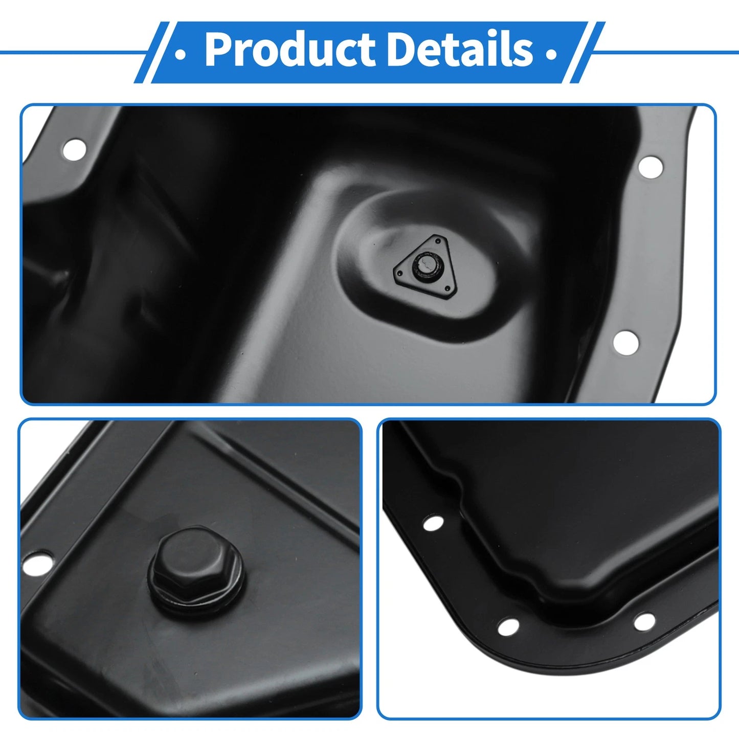 Engine Oil Pan for Chevrolet Impala (2000-2005) Steel Black