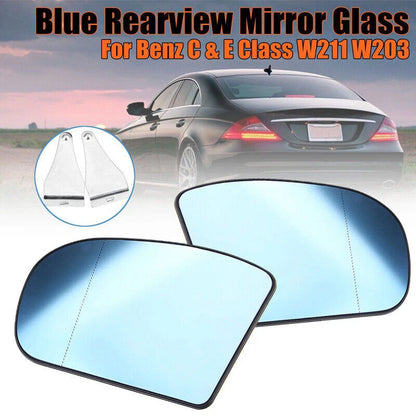 Wide Angle Heated Door Mirror Glass for Mercedes W211 W203 (2003-2009)