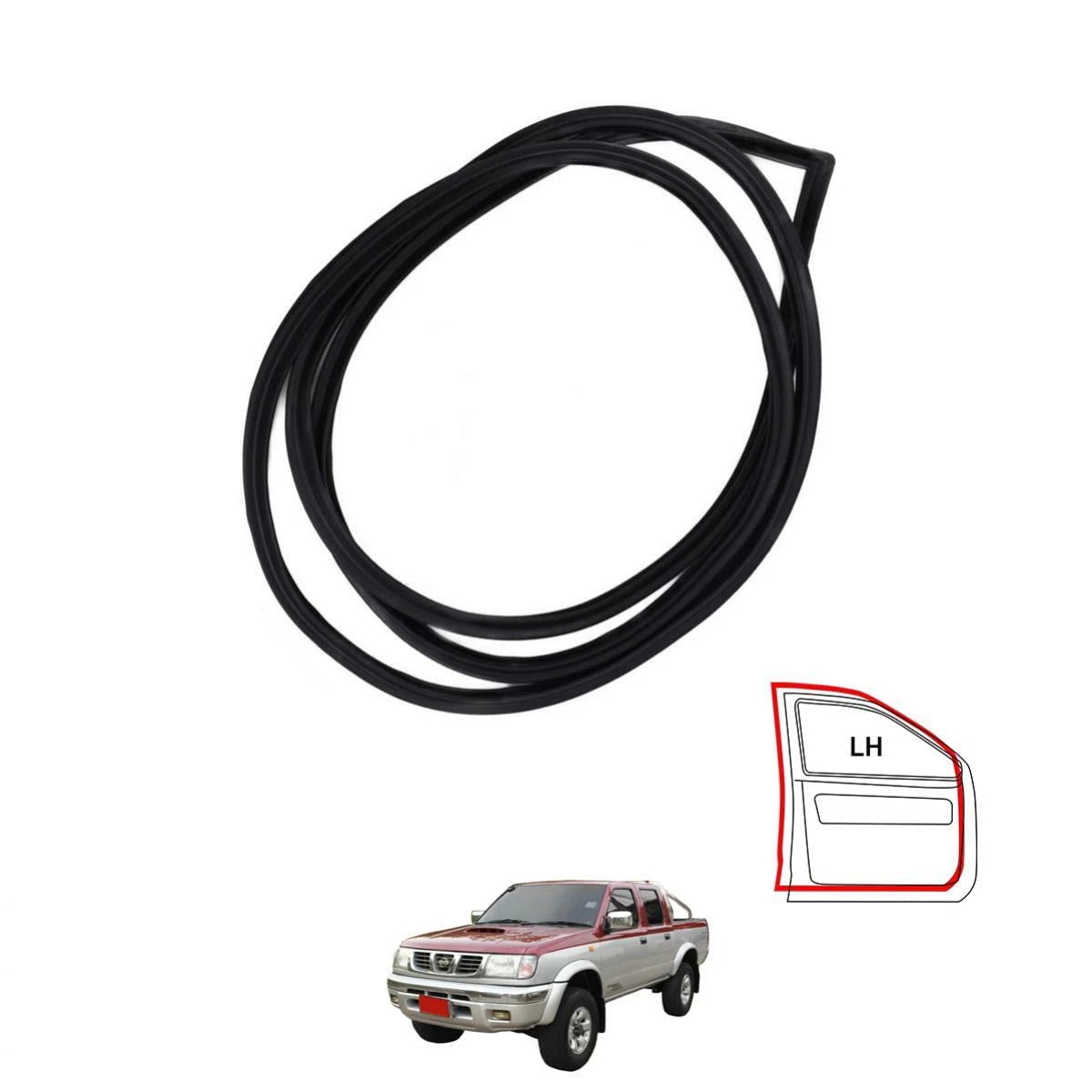 Door Rubber Weatherstrip L-F Fits Nissan D22 Frontier Ute Truck 1998-2005 D10