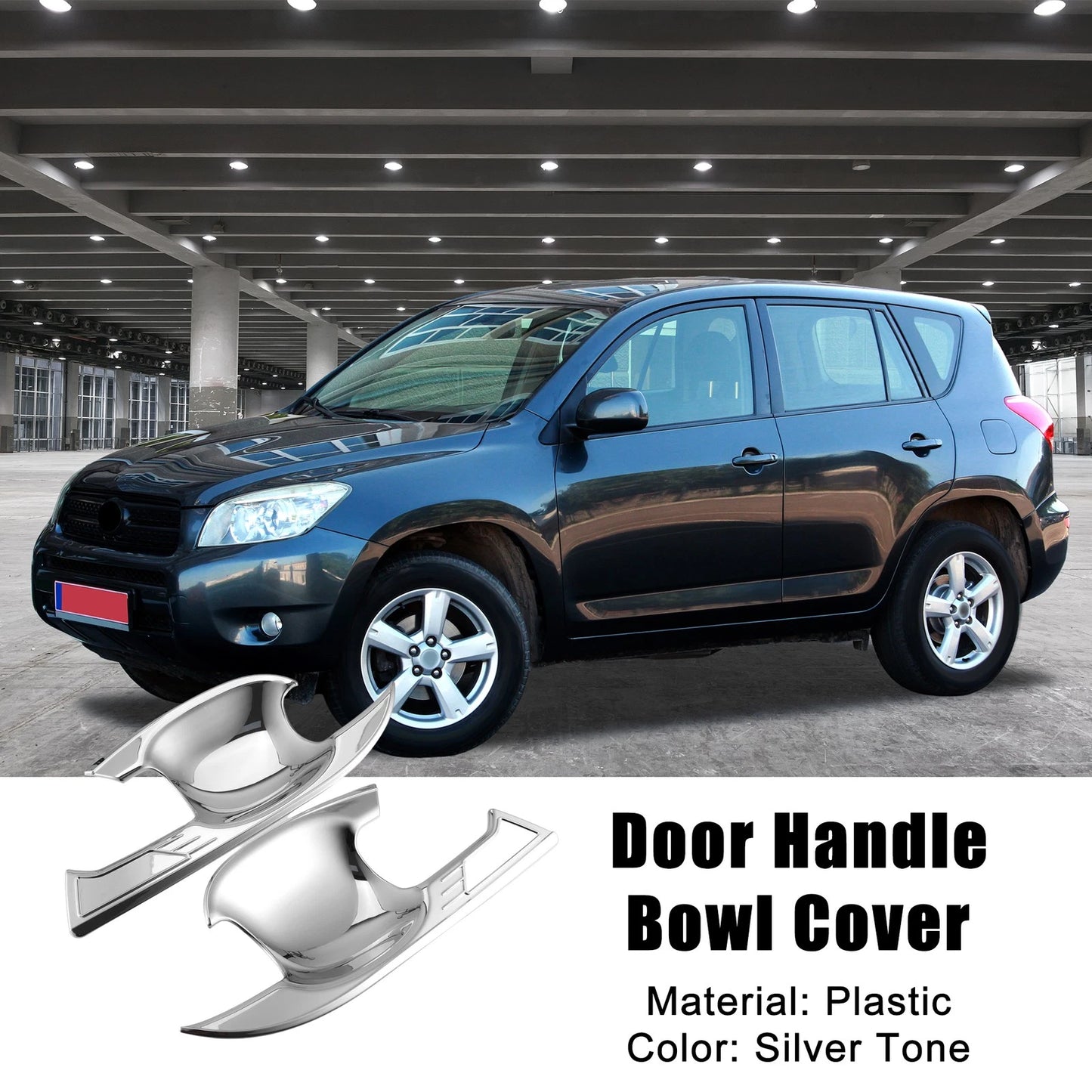 Exterior Door Handle Bowl Cover Decor Trim / 4 Pcs / for Toyota RAV4