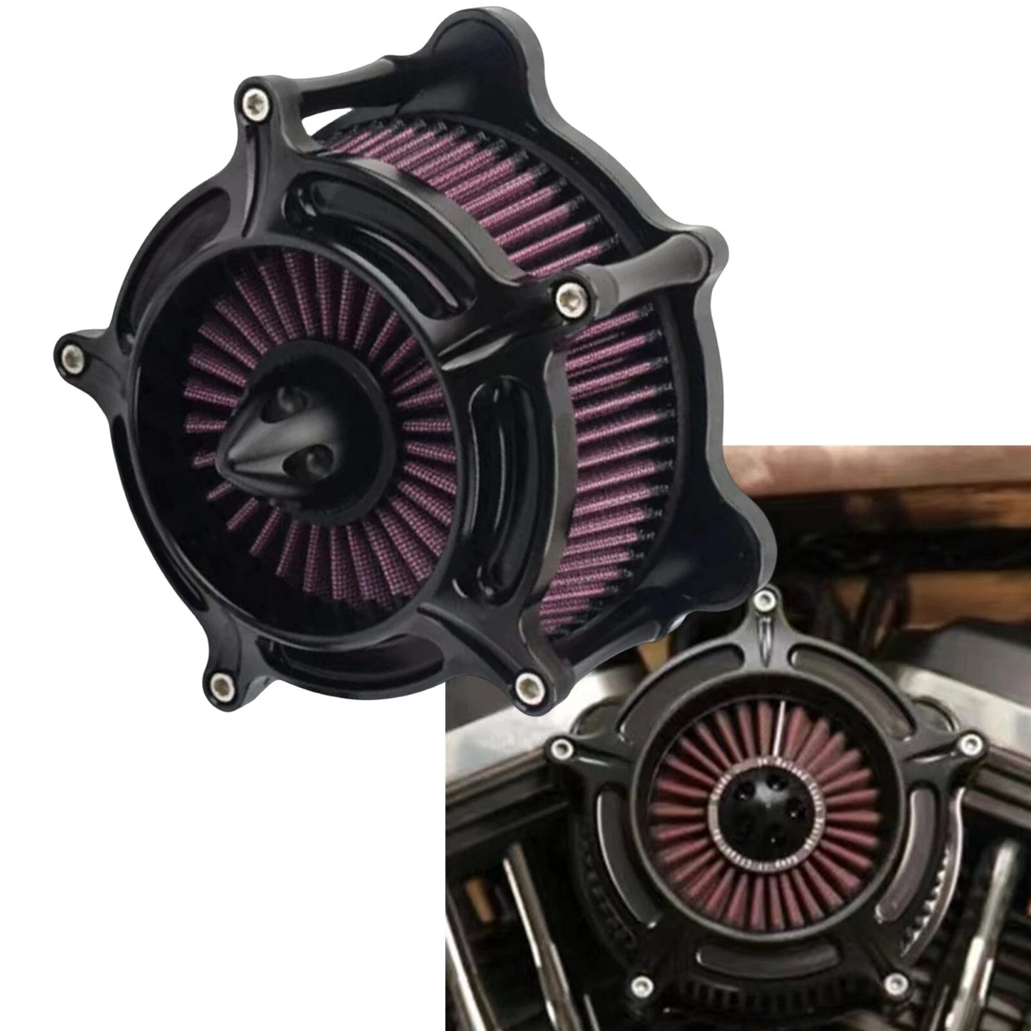 Air Cleaner Intake Filter Kit for Harley Trike Dyna FXDLS (2008-2016)