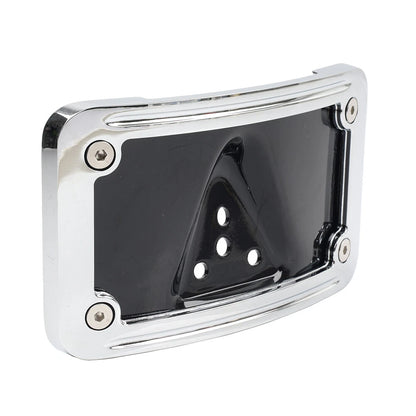 Curved Laydown License Plate Frame Mount Bracket for Harley Dyna Fat Bob