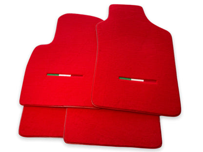 Premium Red Tailored Floor Mats for Fiat 500 (2008-2019)