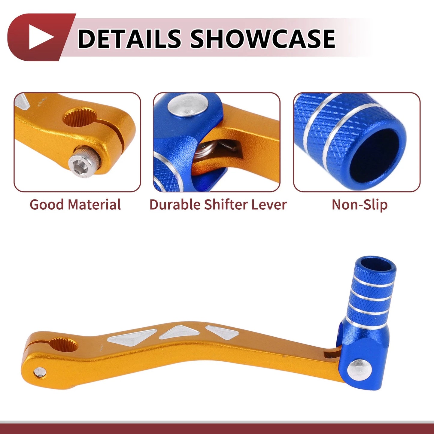 Shifter Lever for Yamaha TTR 50cc Gold Tone and Blue