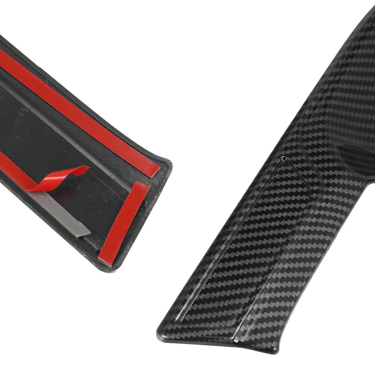 Car Door Handle Cups Set for Isuzu D-Max (Carbon Fiber, Gloss Black)