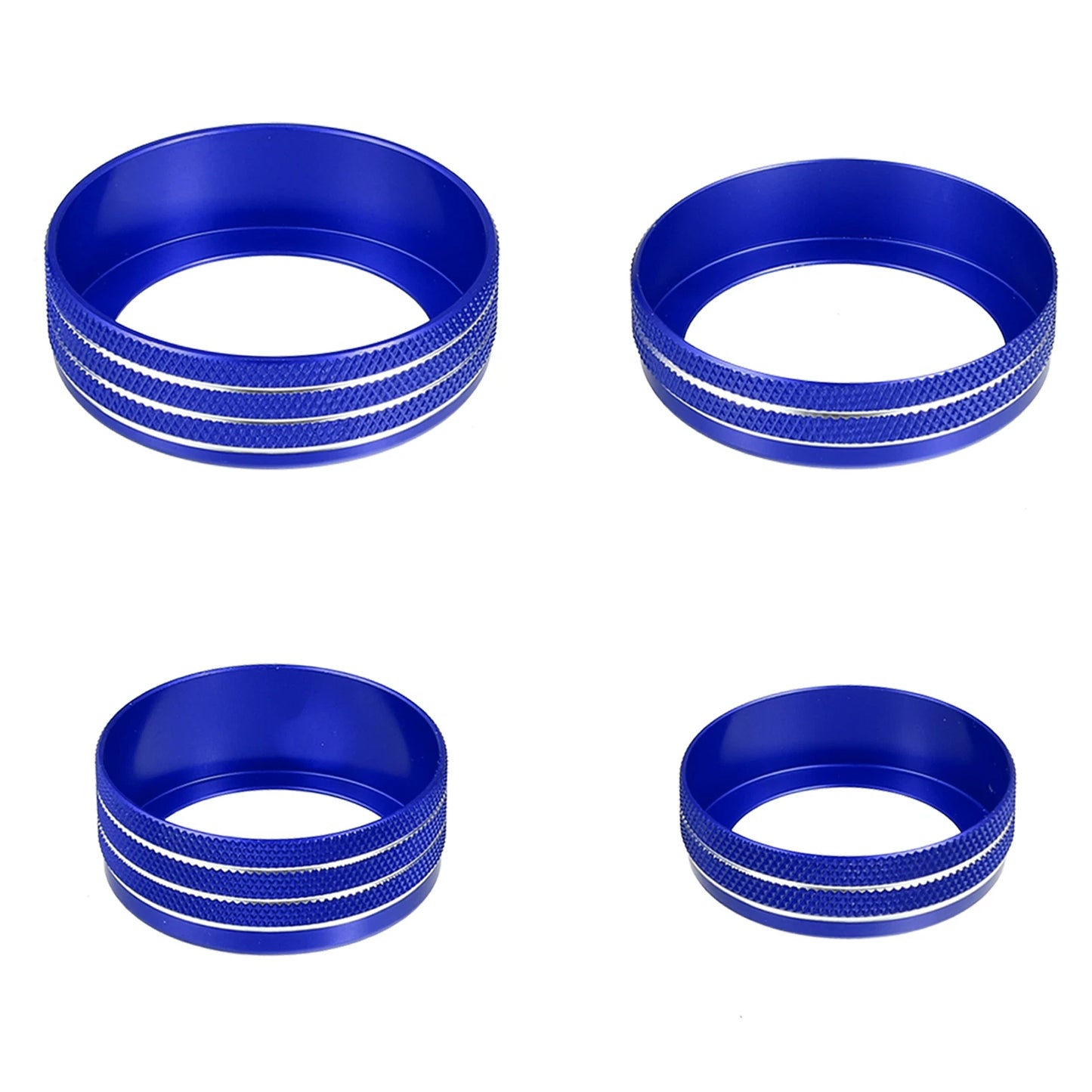 7 x Blue AC Climate Control Knob Trim Covers for Ford F-150 (2021-2022)