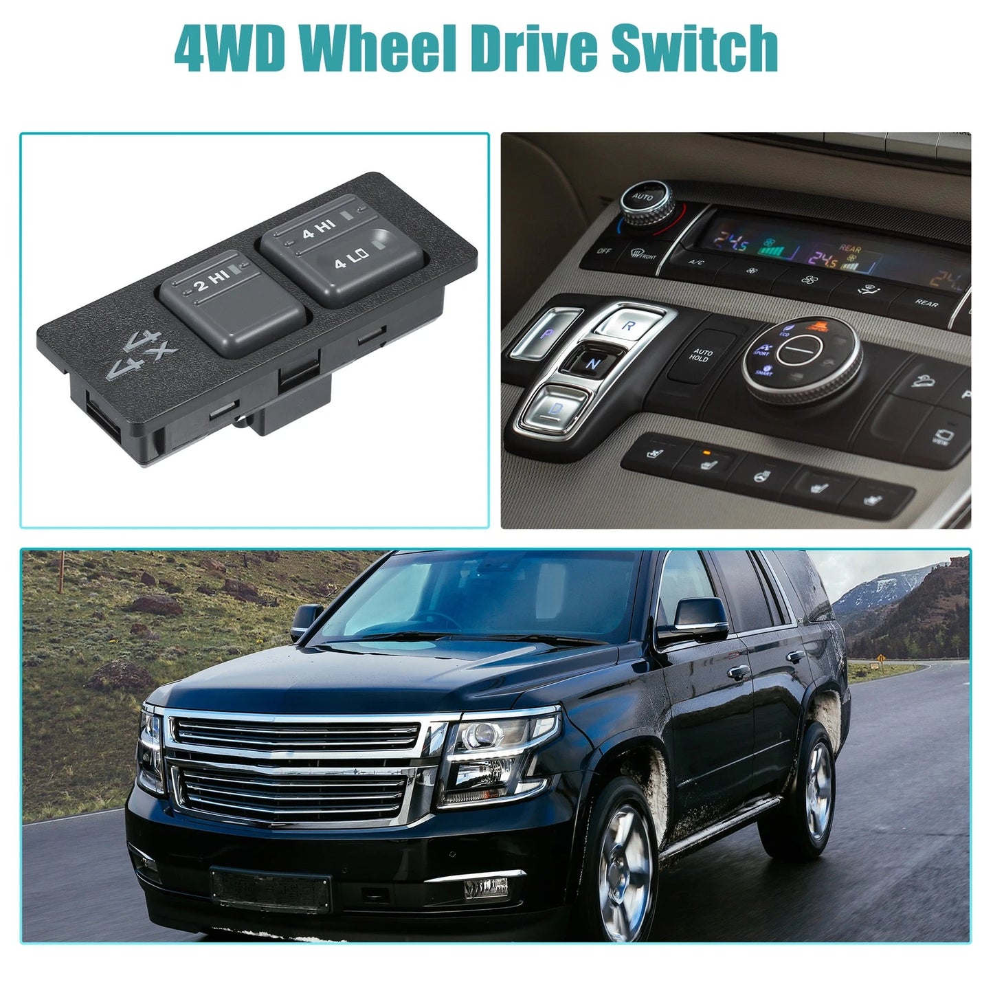 4WD Selector Switch 4x4 Wheel Drive Switch for Chevrolet K1500 (1996-1999)