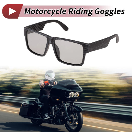 1Pc Motorcycle Gray Lens Black Frame Tri-acetel Cellulose for Motorcycle