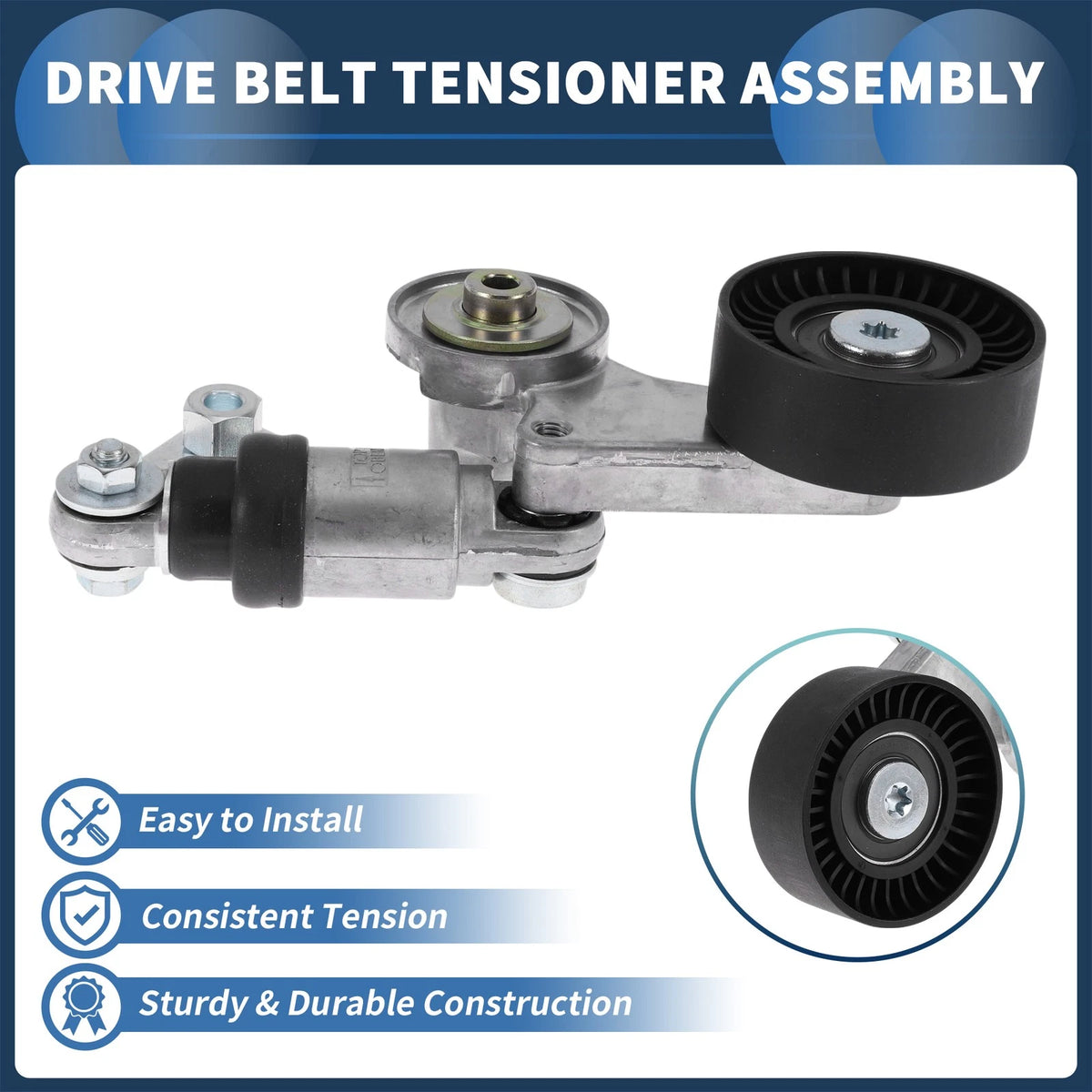 Belt Tensioner for BMW 5 Series (1996-2003) Metal 1 x Unit
