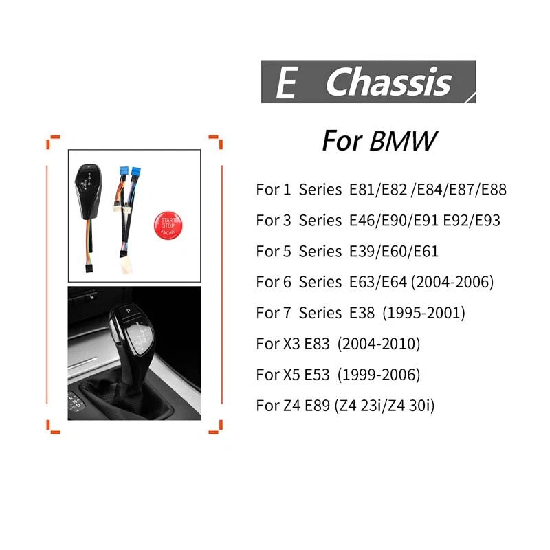 Black LED Shift Knob Gear Shifter Fit for BMW E90 E92 E93 E81 E82 E84 E87 E88