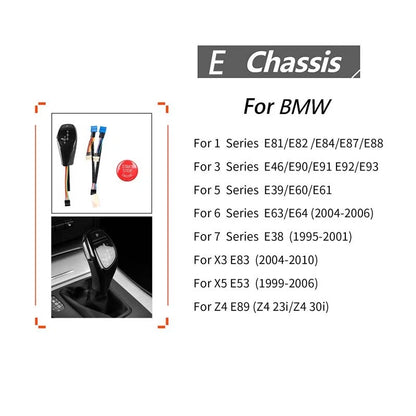 Black LED Shift Knob Gear Shifter Fit for BMW E90 E92 E93 E81 E82 E84 E87 E88