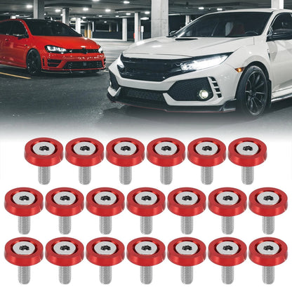 20 Pcs M6 Bumper Washer Bolts Engine Bay Fastener for Car