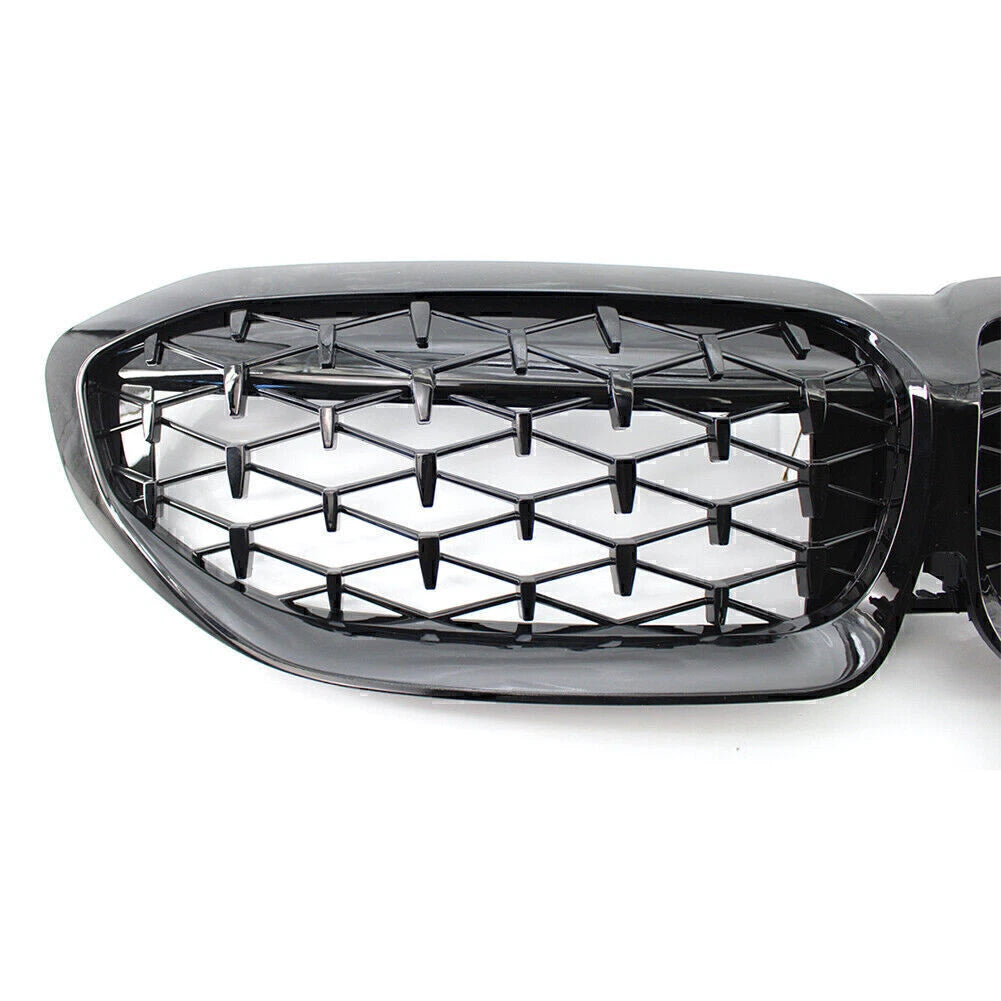 Front Bumper Upper Mesh Grille for BMW 3 Series G20 (2019-2022) Glossy Black