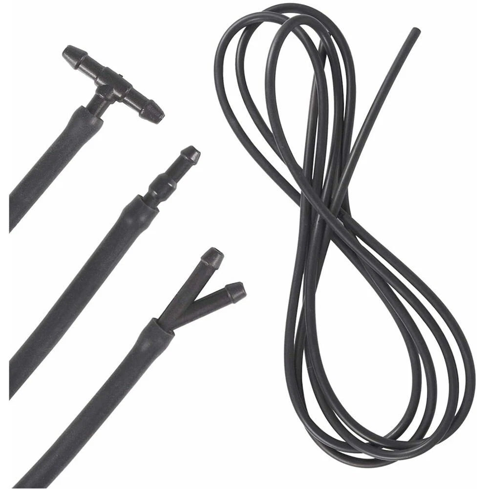 Windshield Wiper Washer Nozzle Hose Kit 4m 12 Connector Black/White