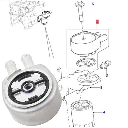 Engine Oil Cooler for Land Rover Range Rover, Ford, Jaguar, Volvo