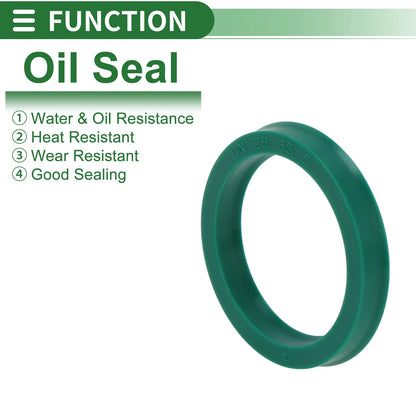 Oil Seal 28x35x5mm 5 Pcs Rotary Shaft Seal TPU High Pressure Green for MakeModel