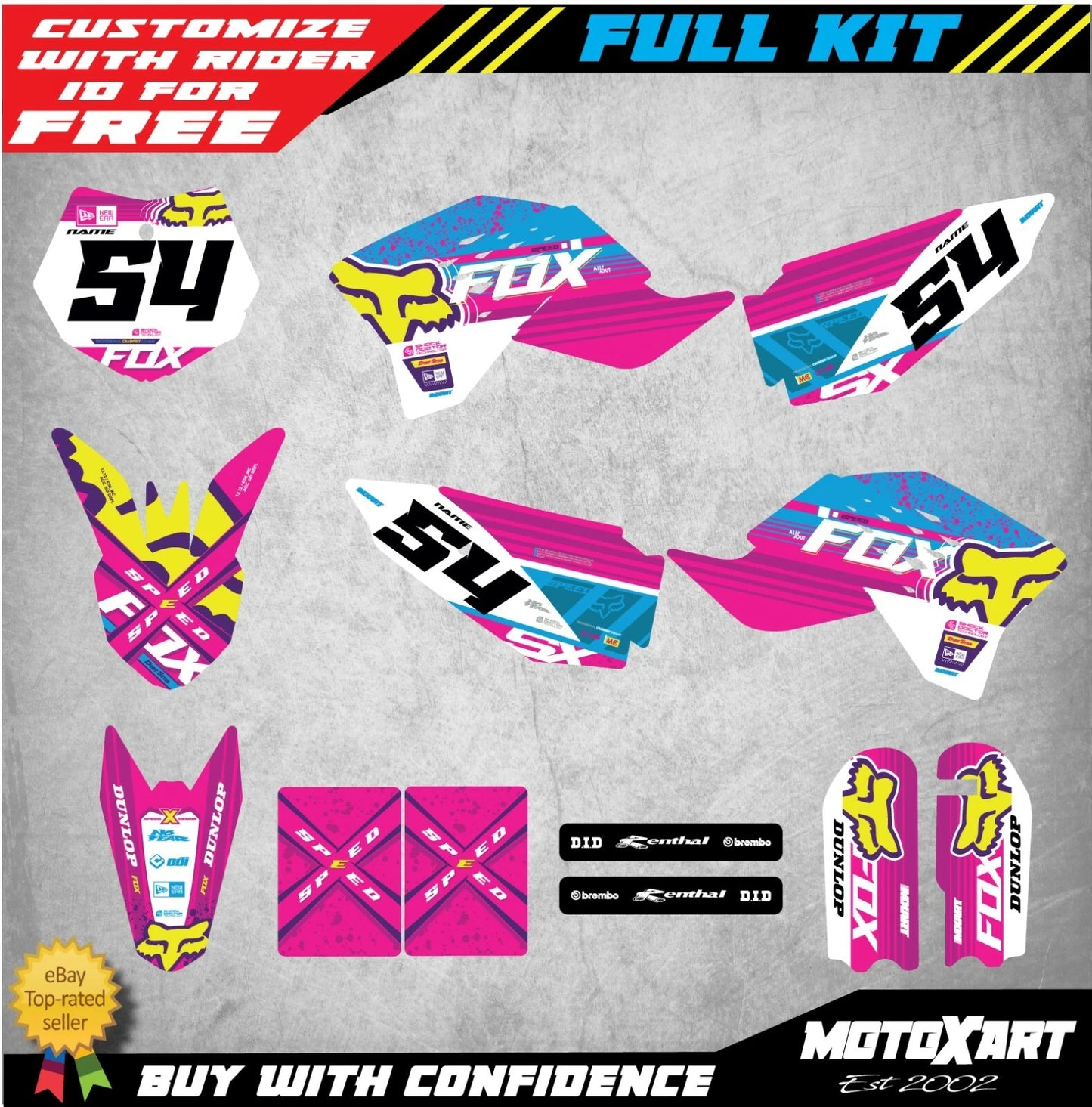 KTM 50 Custom Graphics Full Kit PEAK STYLE Stickers Decals (2009-2015)