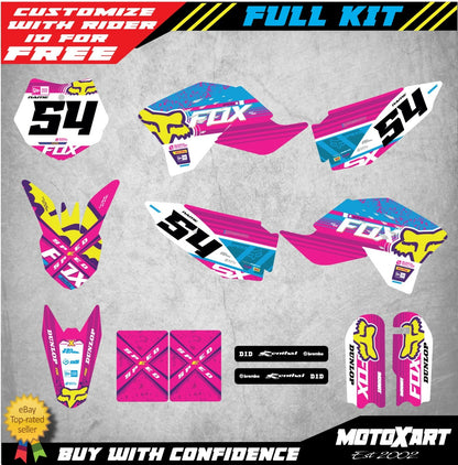 KTM 50 Custom Graphics Full Kit PEAK STYLE Stickers Decals (2009-2015)