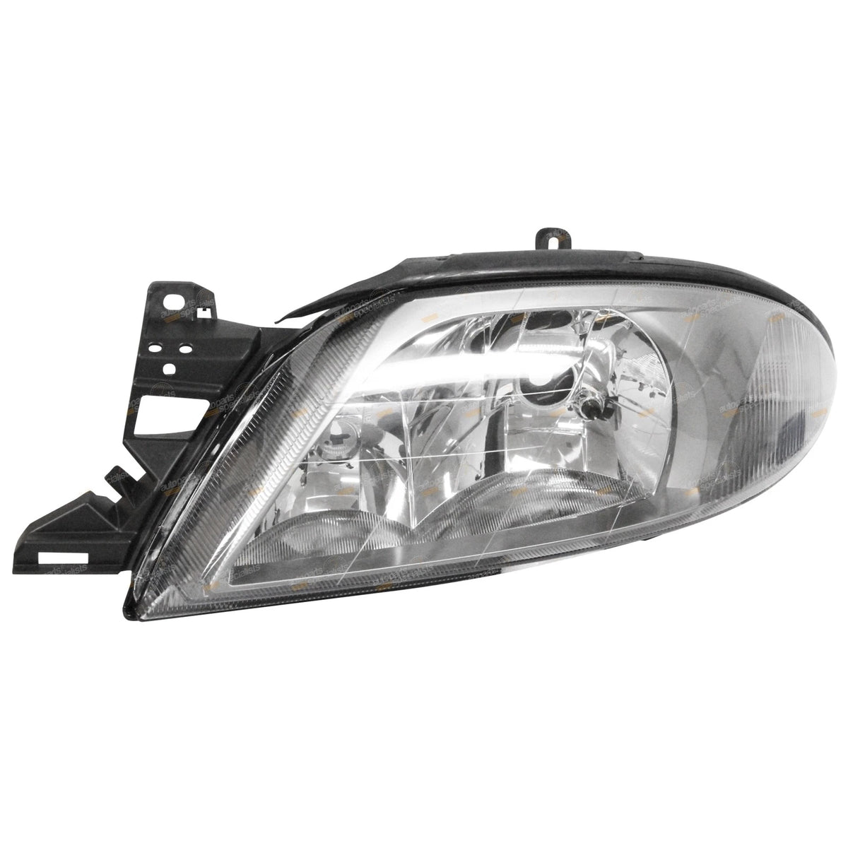 LH+RH Dark Grey Headlights for Ford Falcon AU Series 3 (2001 - 2002)