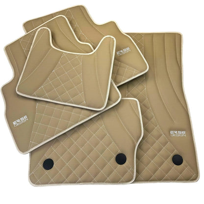 Beige Leather Floor Mats for Mercedes-Benz G Class W461 (1979-2008)