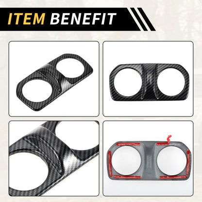 Rear Air Vent AC Outlet Panel Cover for Jeep Carbon Fiber Black