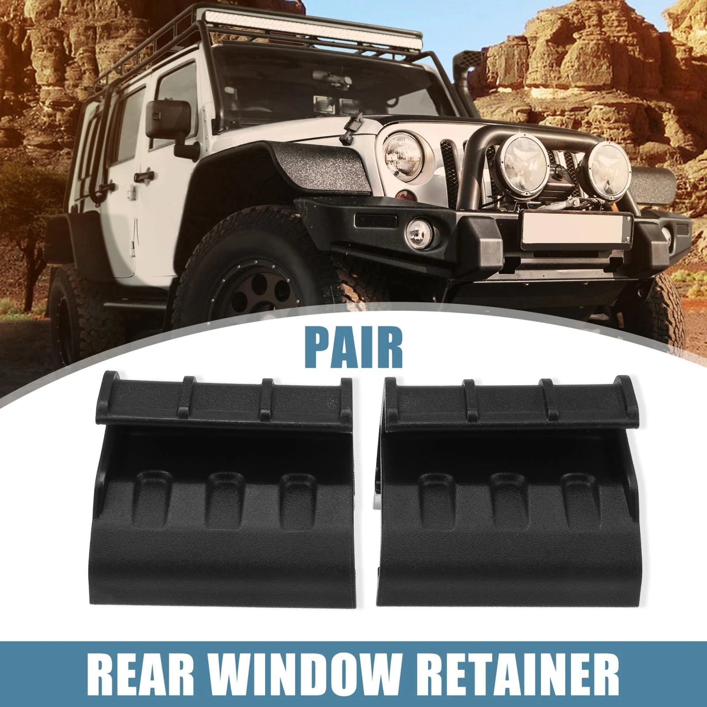 Soft Top Rear Window Clips for Jeep Wrangler JK JKU (2007-2018)