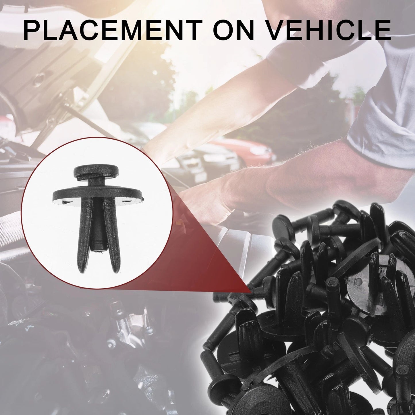 Front Fender Skirt Clip 25pcs for GM Bumper Push Type Plastic Retainer Rivet