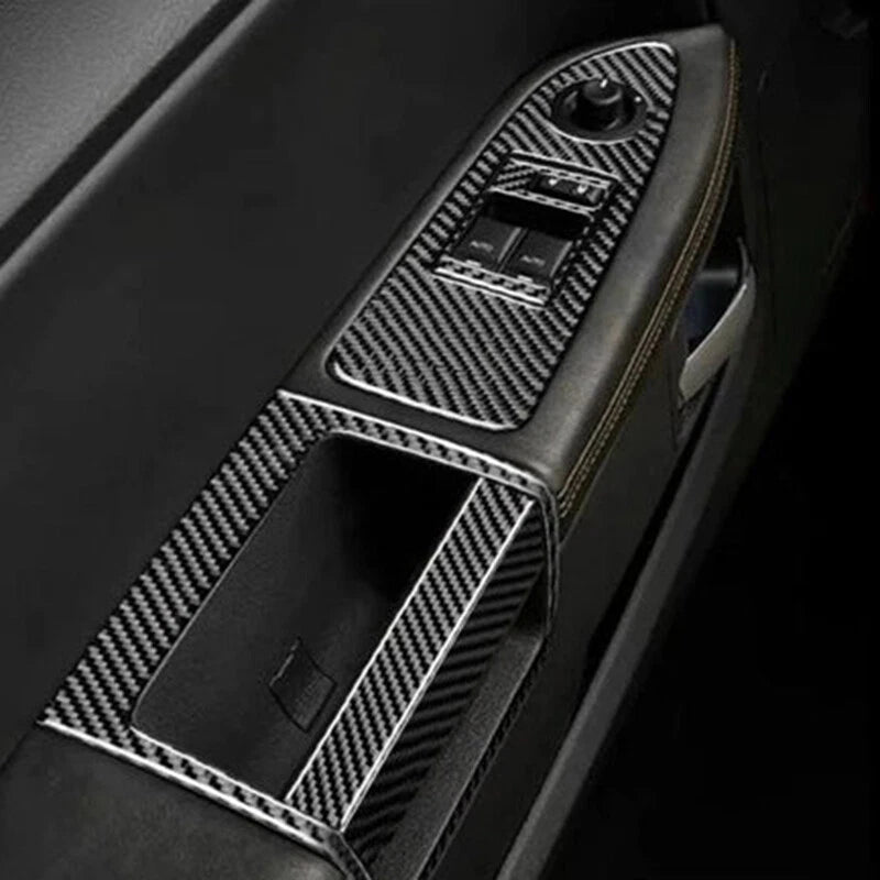 Real Carbon Fiber Window Lift Switch Panel Trim for Dodge Challenger (2009-2014)