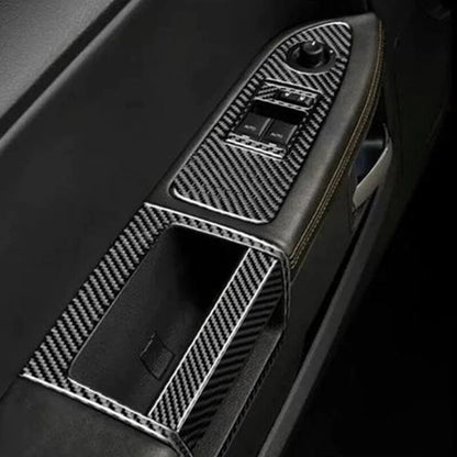 Real Carbon Fiber Window Lift Switch Panel Trim for Dodge Challenger (2009-2014)