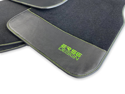 Floor Mats for BMW M3 F80 Carbon Fiber Leather (2012-2019)