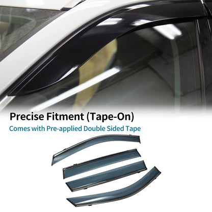 Window Deflectors 1 Set for Toyota RAV4 (2019-2024) Side Vent Visors Black