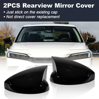 Left & Right Ox Horn Wing Mirror Covers for Honda Civic (2022-2025)