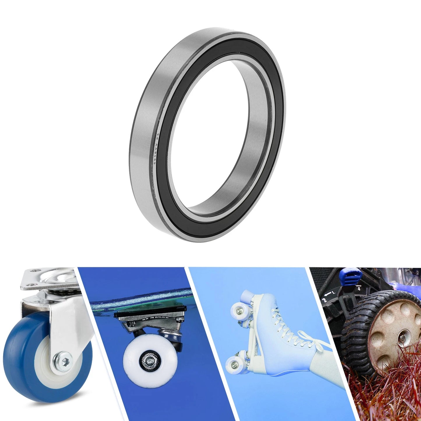 6916VV / 80x110x16mm / Deep Groove Ball Bearings P5 for Scooter Skateboard